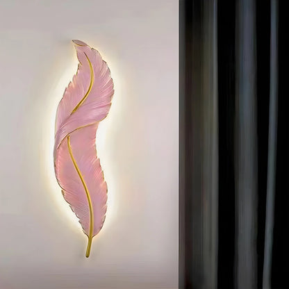 Antizer Feather Wall Lamp for Bedroom