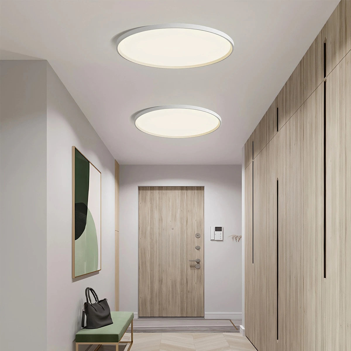 Antizer Flat Round Flush Mount Ceiling Light for Bedroom