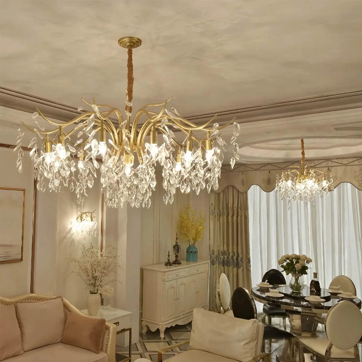 Antizer French Light Luxury Crystal Chandelier