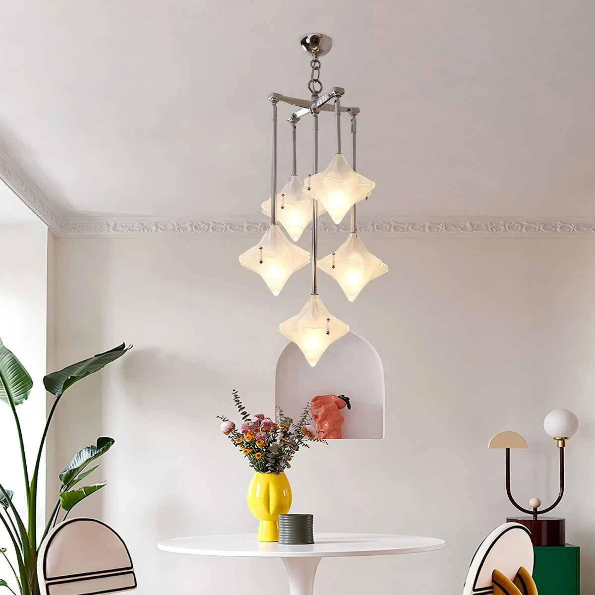 Antizer French Murano Star Glass Pendant Light