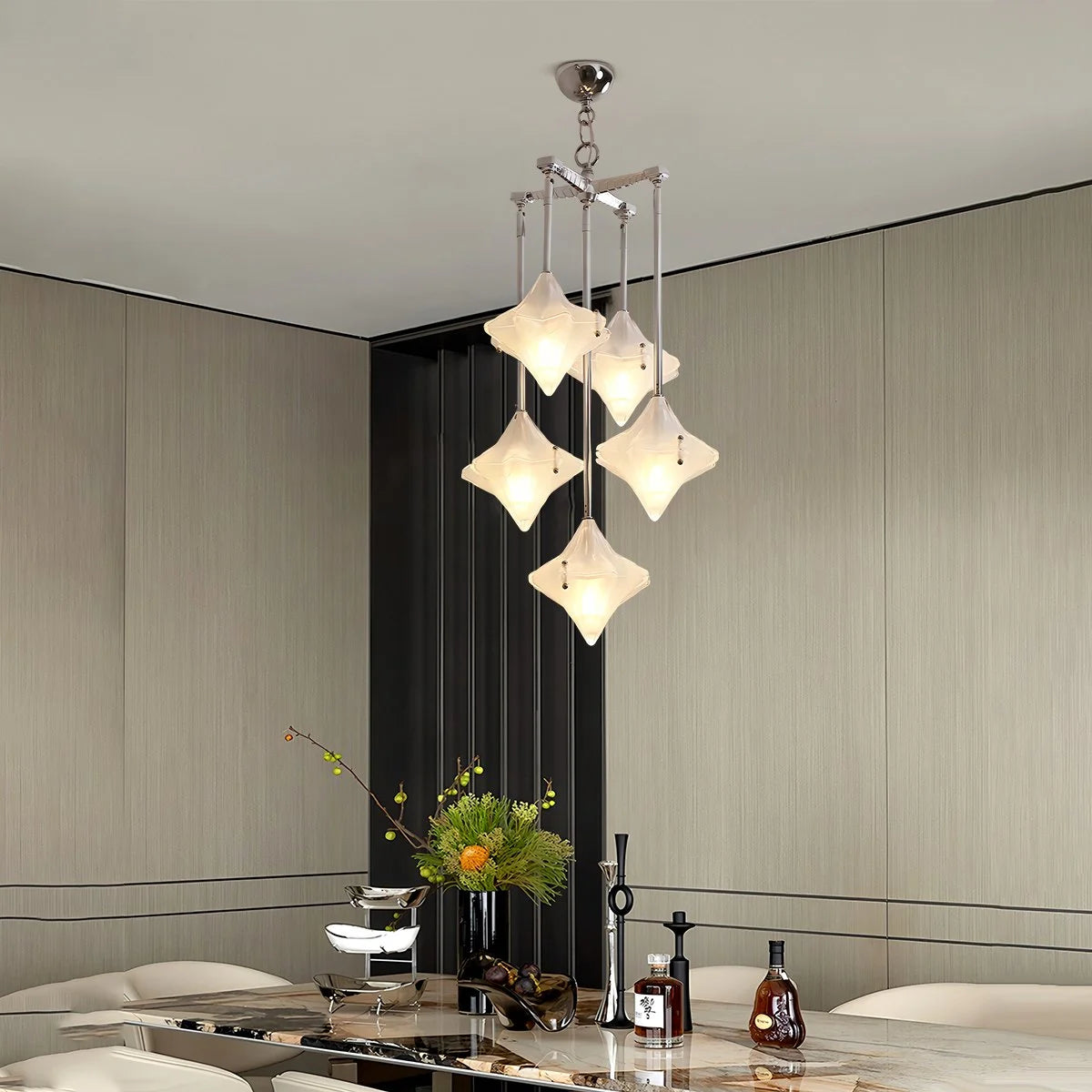 Antizer French Murano Star Glass Pendant Light