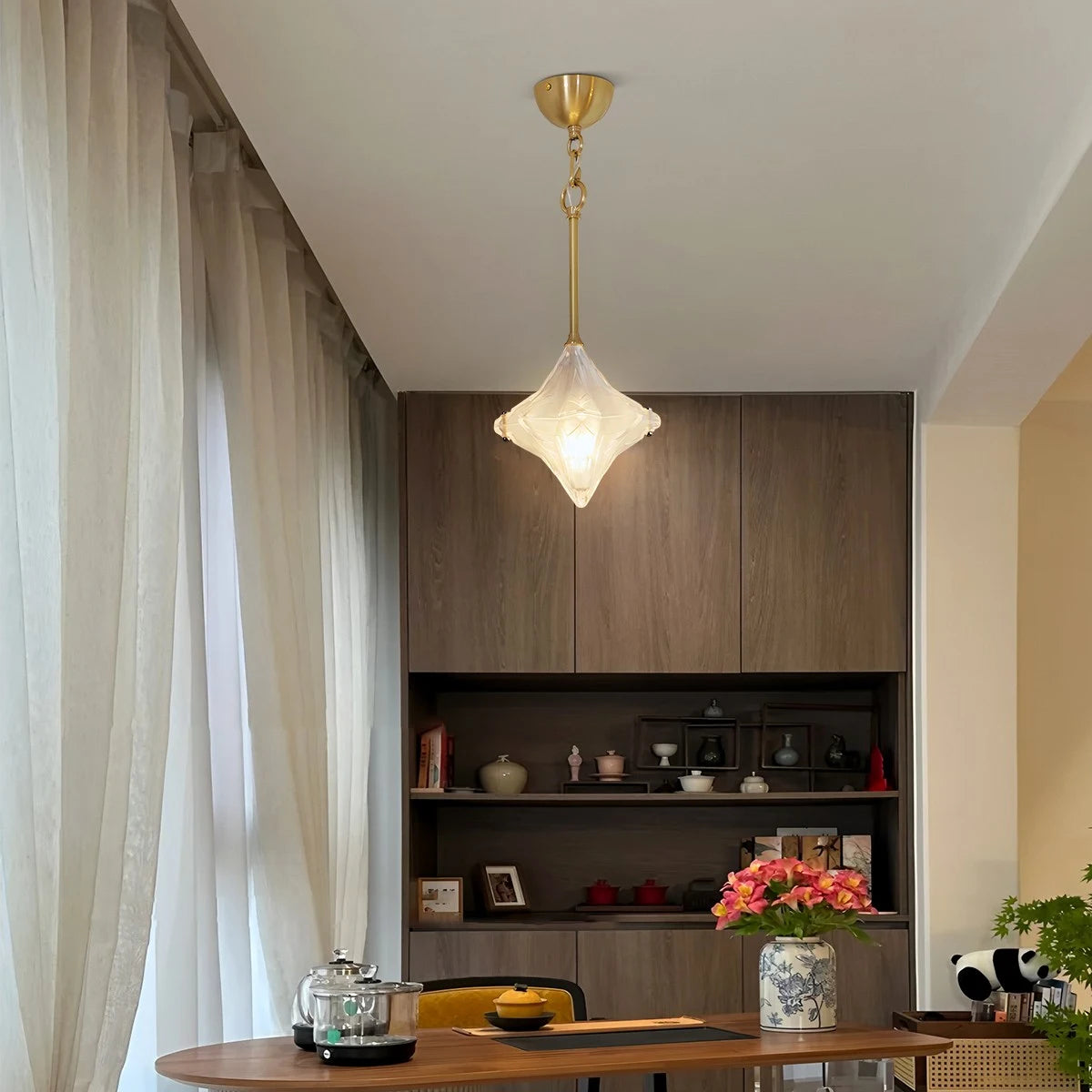 Antizer French Murano Star Glass Pendant Light