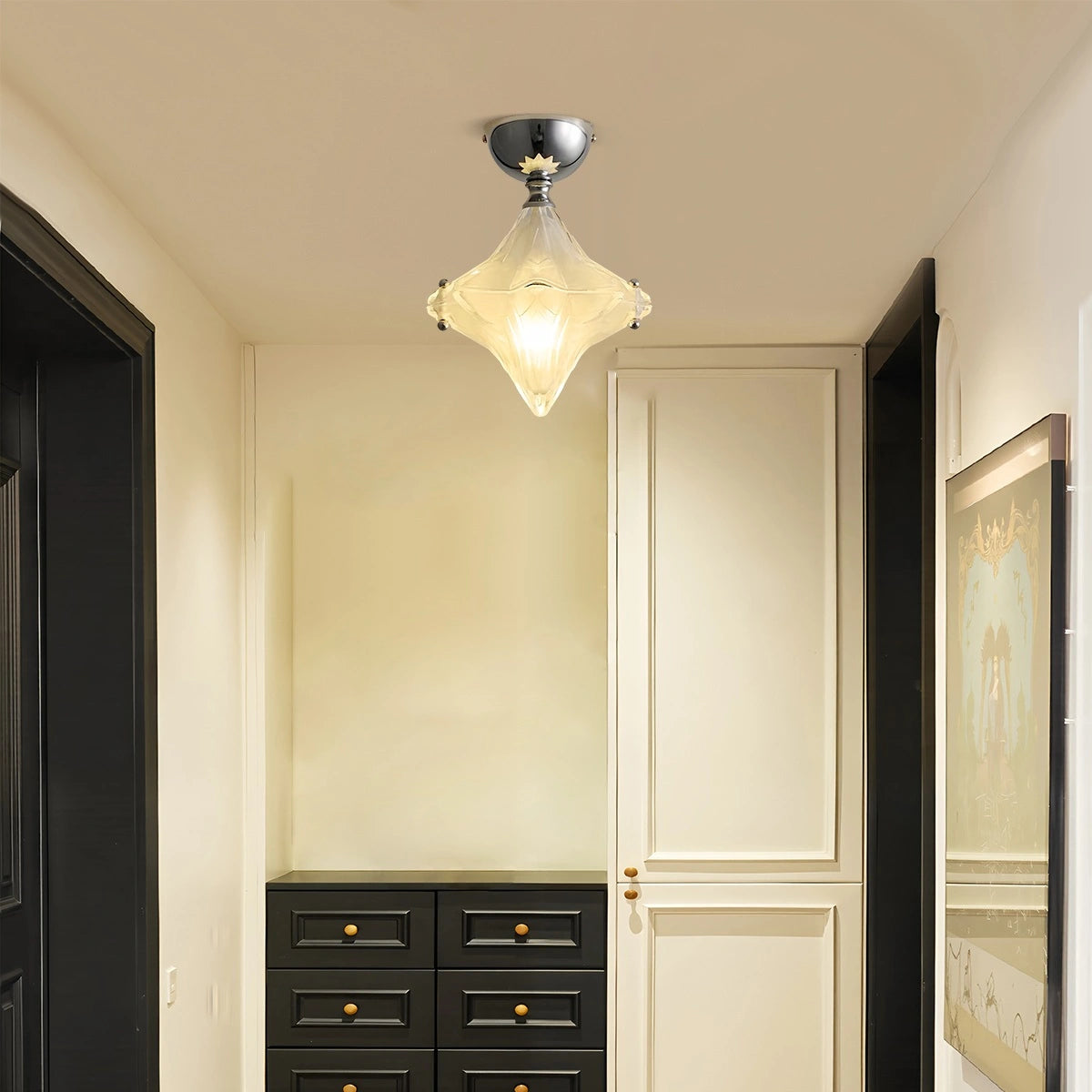 Antizer French Murano Star Glass Pendant Light