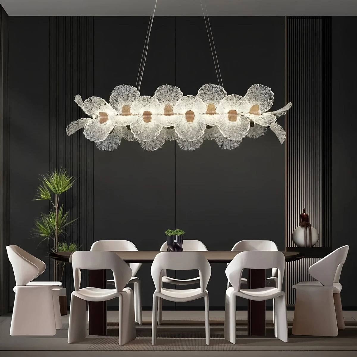 Antizer French Style Light Luxury Flower Chandelier Long