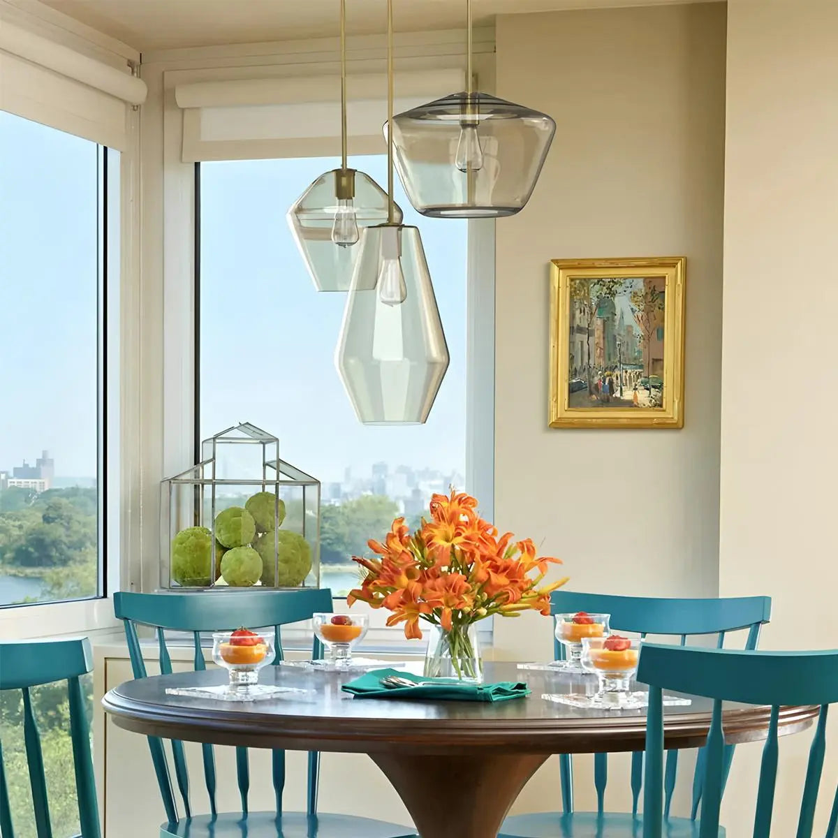 Antizer Hailie Clear Glass Pendant Light for Kitchen