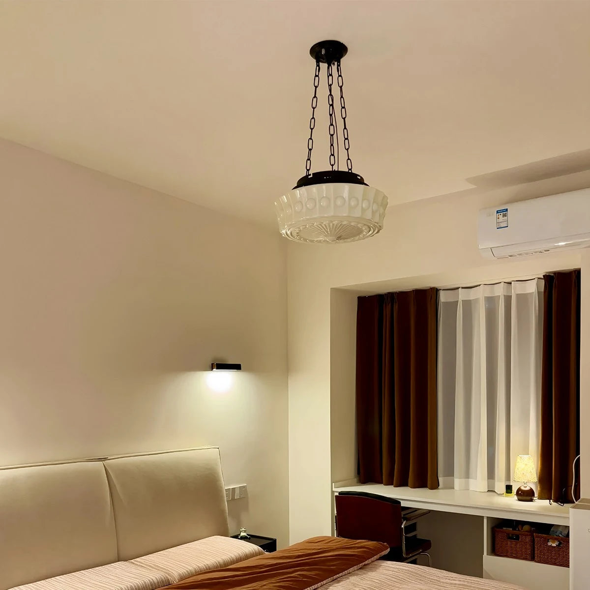 Antizer Hailie Vintage French Dome Pendant Light for Living Room