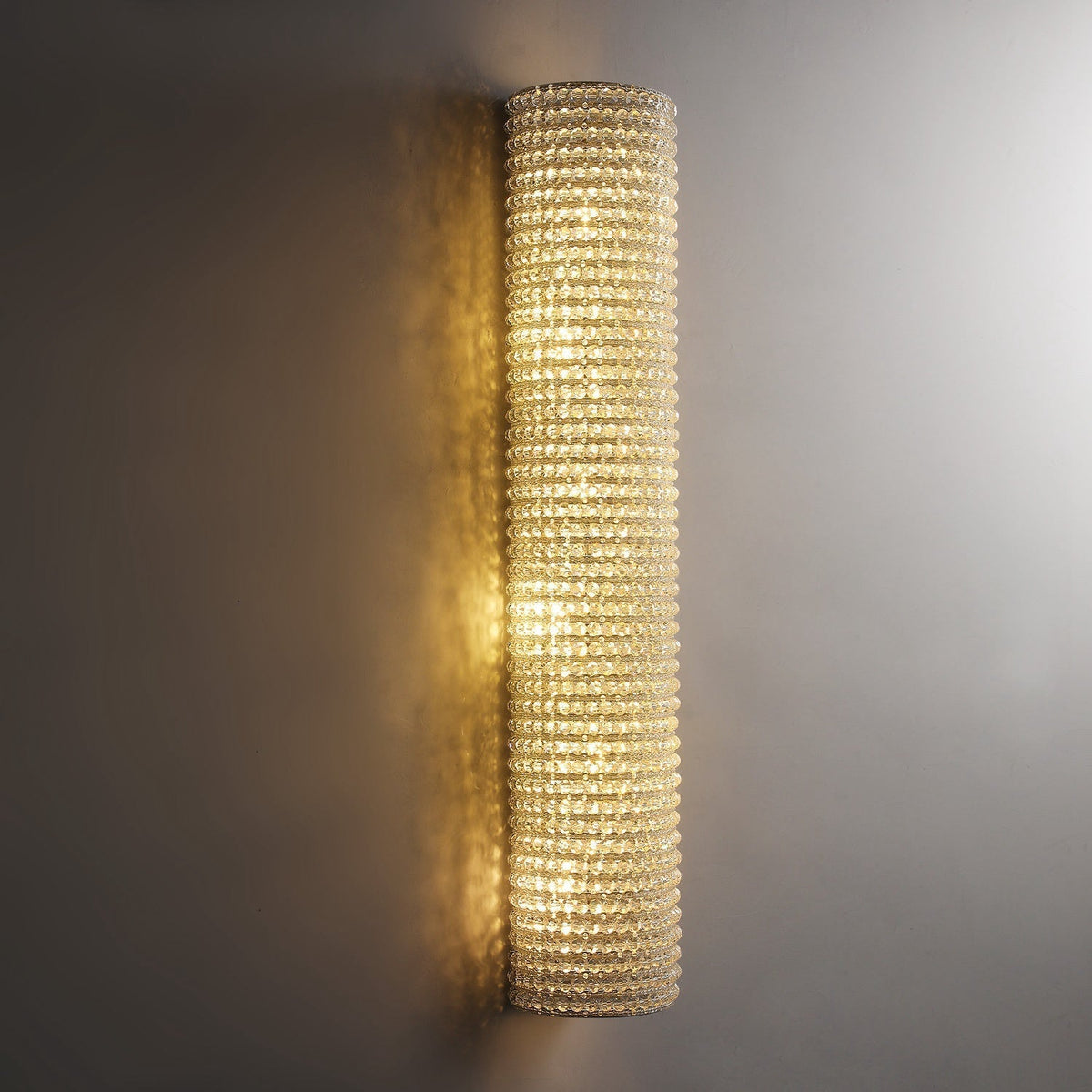 Antizer Halo Clear Crystal Beads Wall Sconce