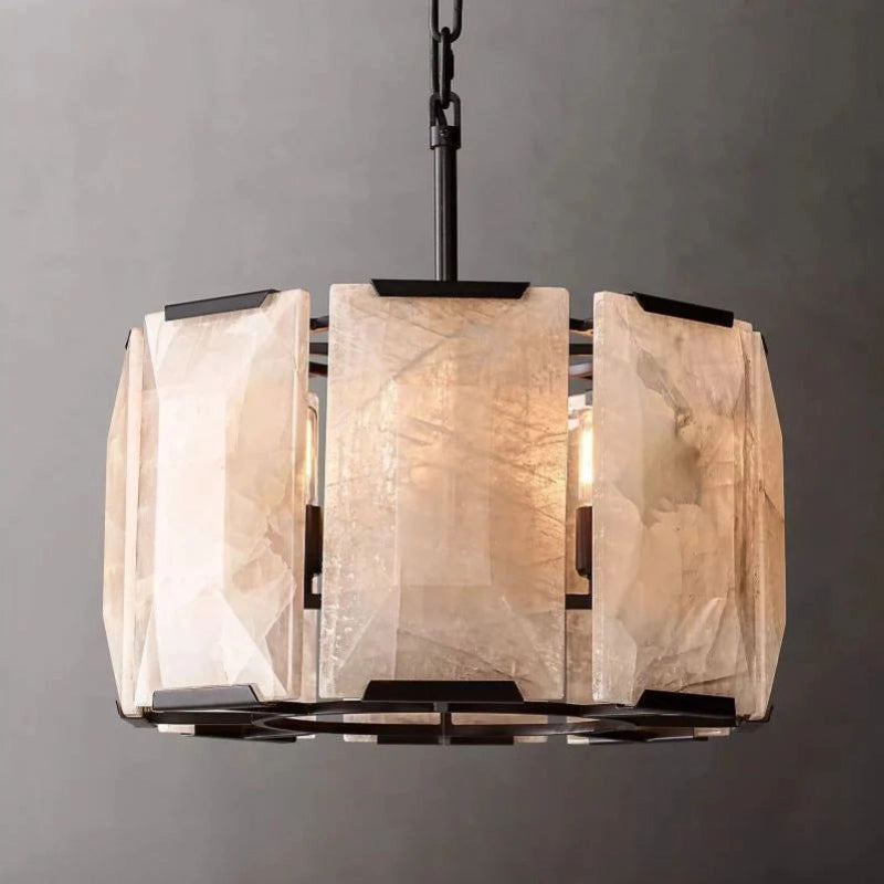 Antizer Harlow Calcite Round Chandelier