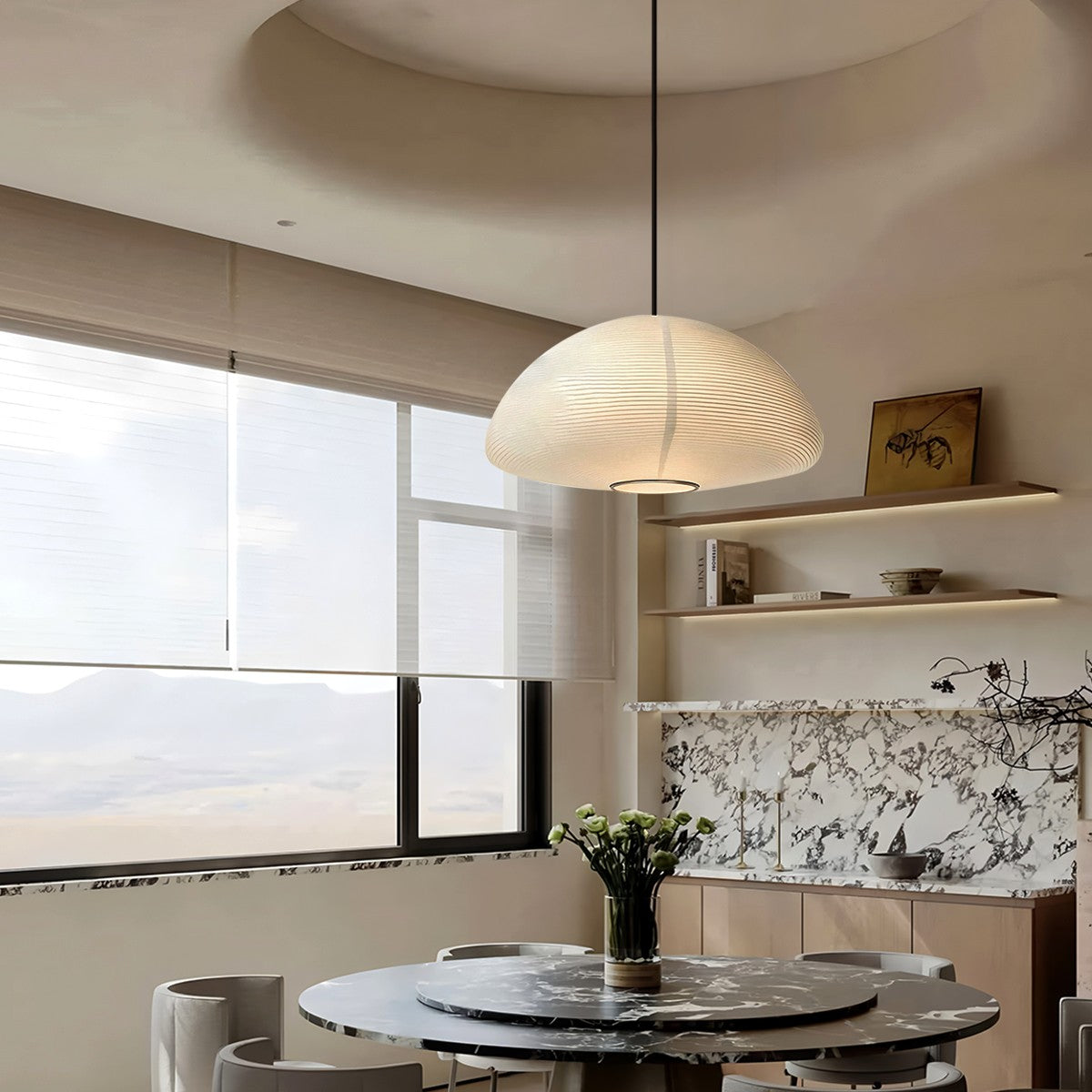 Antizer Hikari Paper Lantern Pendant Light for Bedroom