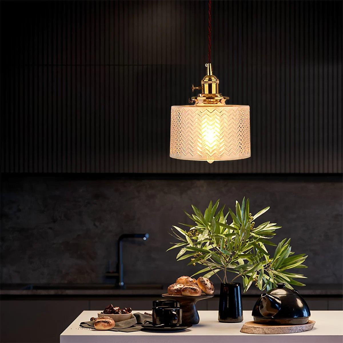 Antizer Isabel Glass Pendant Light for Kitchen Island