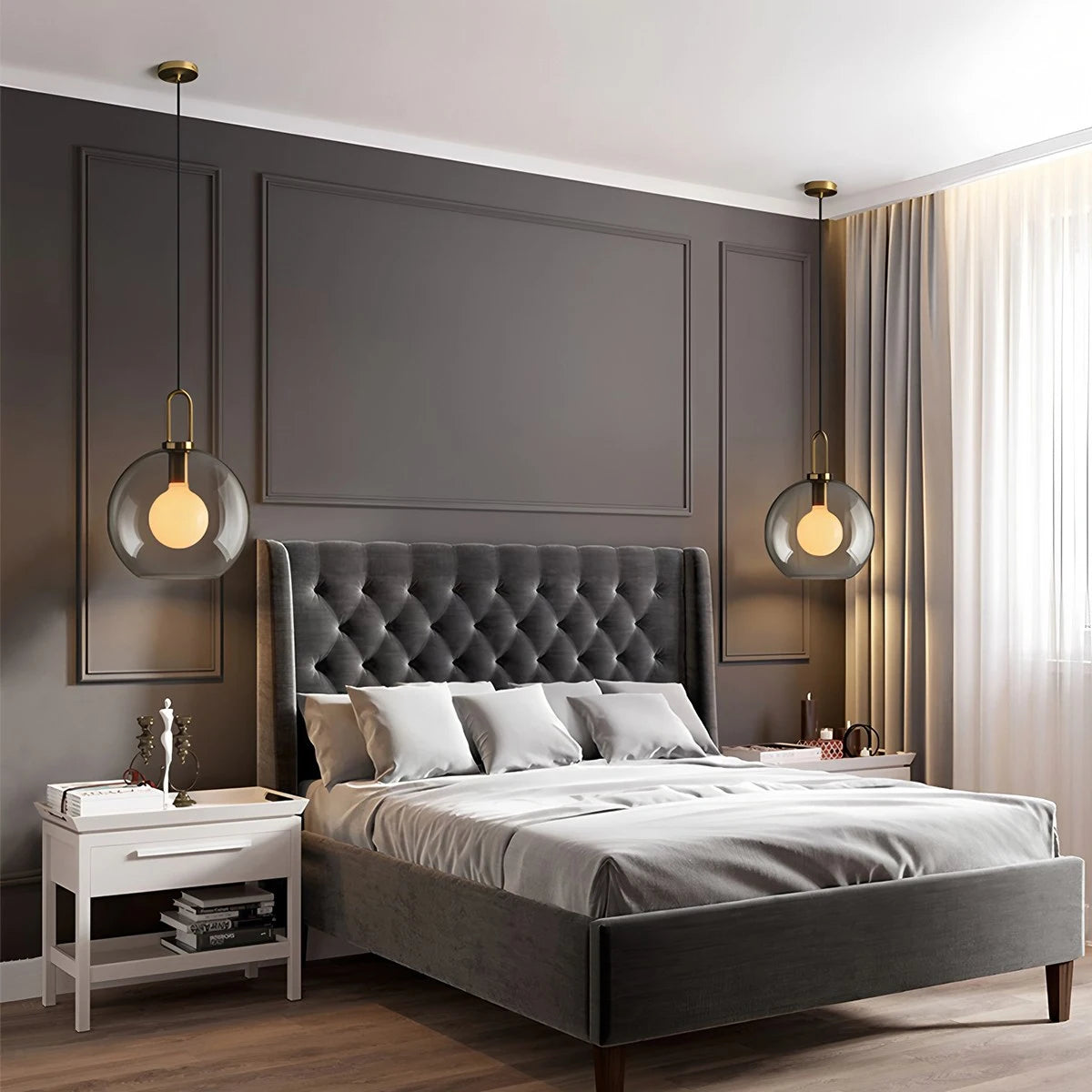 Antizer Kanani Frosted Glass Pendant Light for Kitchen