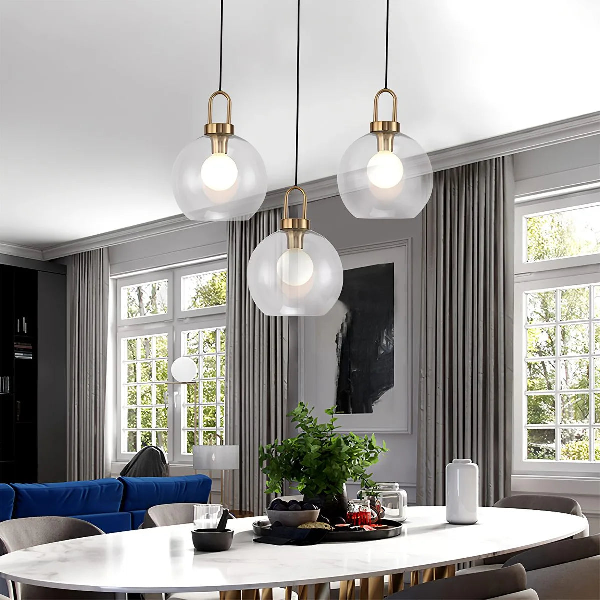 Antizer Kanani Frosted Glass Pendant Light for Kitchen