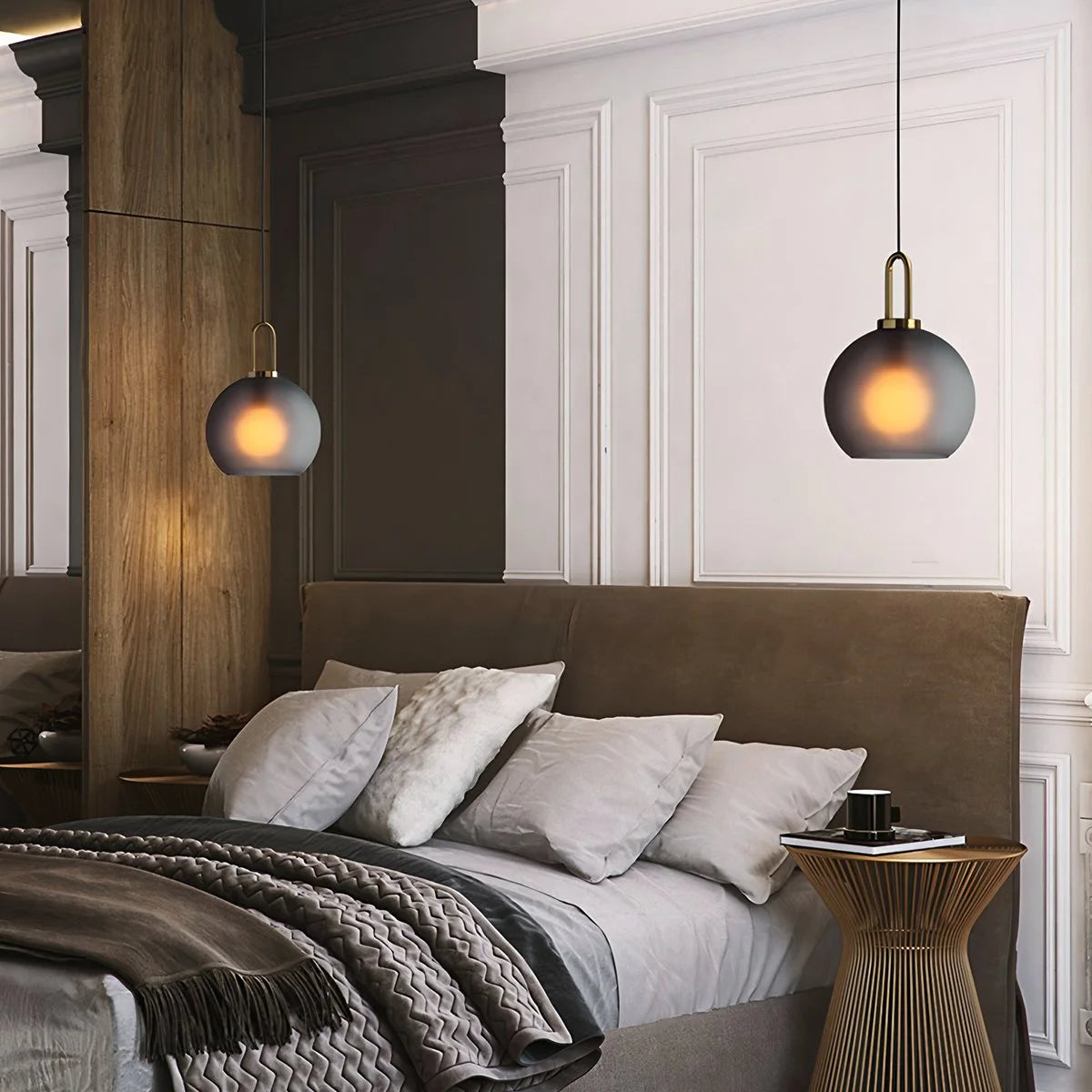 Antizer Kanani Frosted Glass Pendant Light for Kitchen