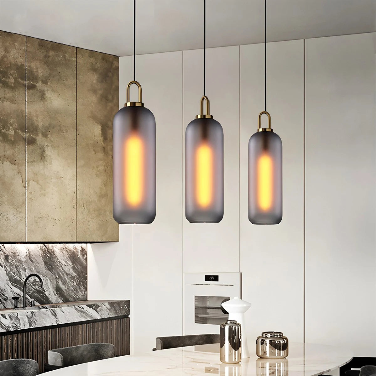 Antizer Kanani Frosted Glass Pendant Light for Kitchen