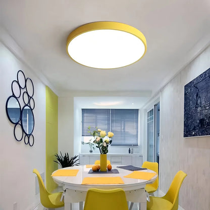 Antizer LED Minimalist Circular Macaron Ceiling Light