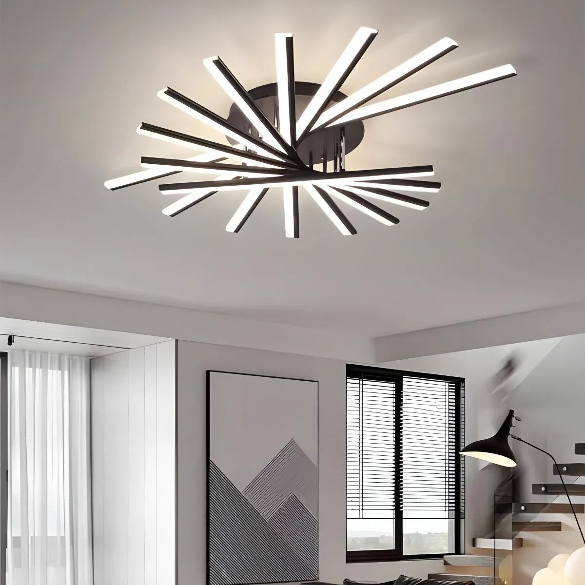 Antizer LED Strip Fan-Shaped Ceiling Lamp