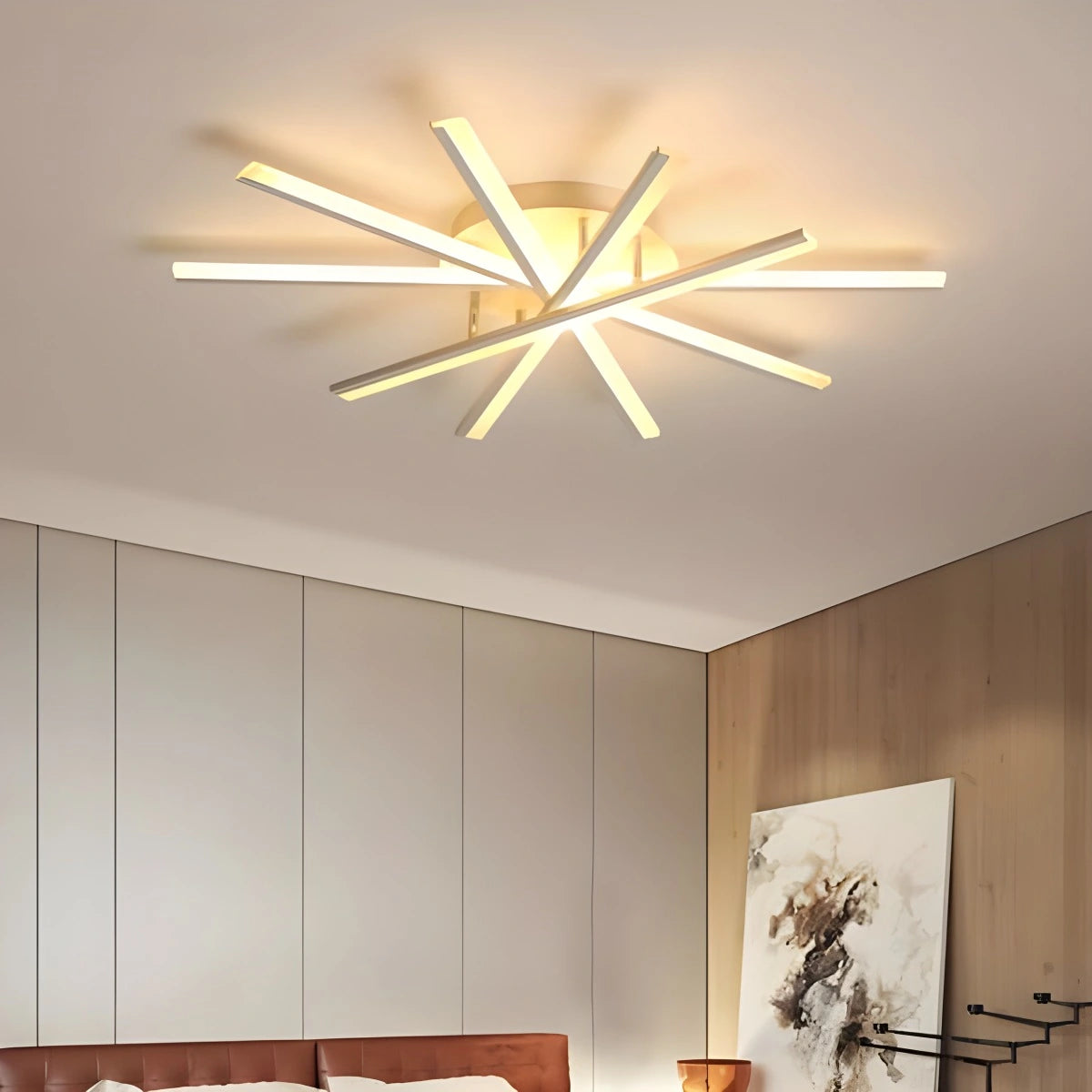 Antizer LED Strip Fan-Shaped Ceiling Lamp