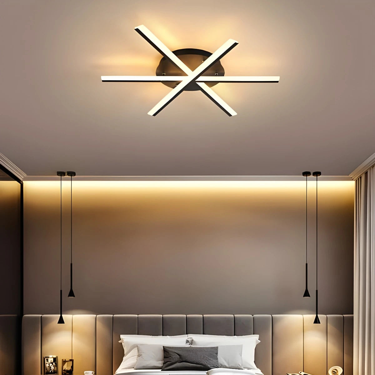 Antizer LED Strip Fan-Shaped Ceiling Lamp