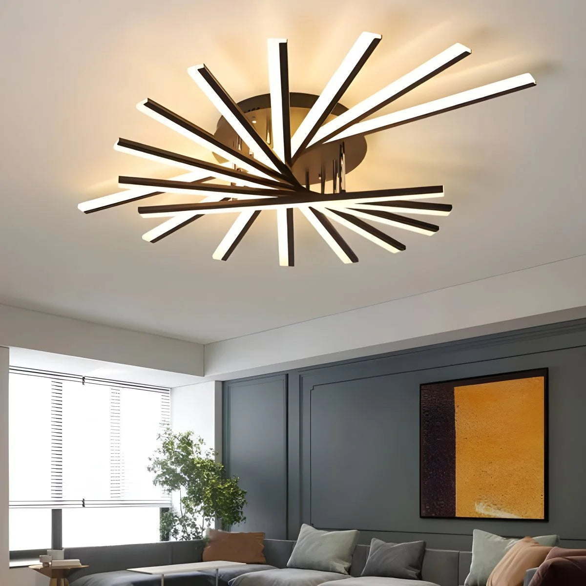 Antizer LED Strip Fan-Shaped Ceiling Lamp