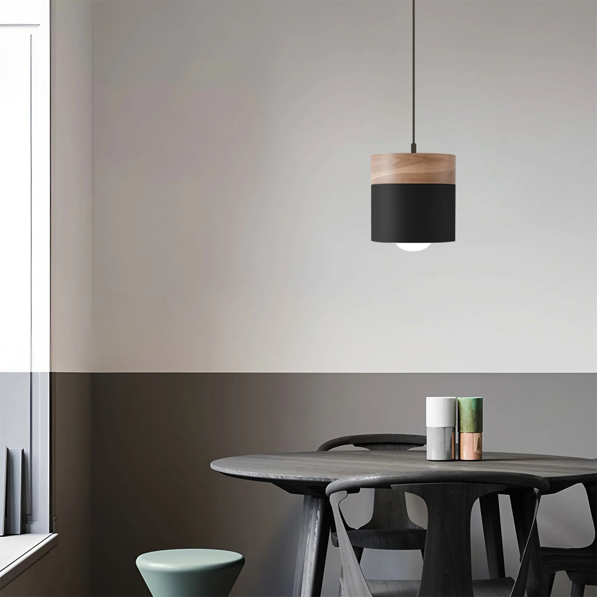 Antizer Laetus Modern Wood Accent Pendant Light