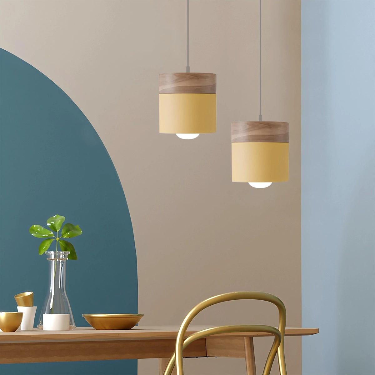 Antizer Laetus Modern Wood Accent Pendant Light