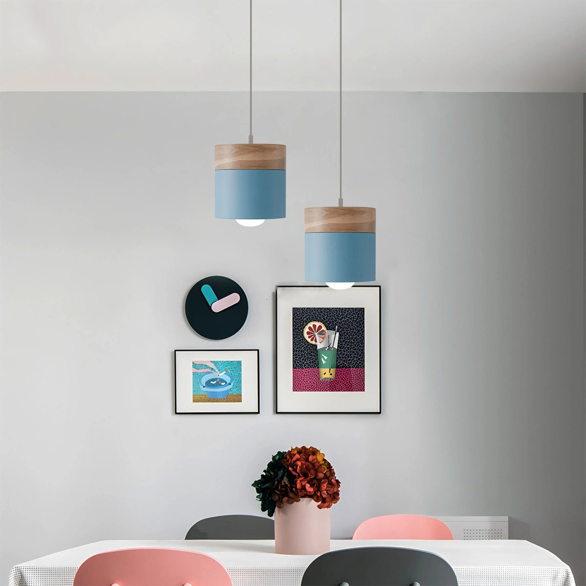 Antizer Laetus Modern Wood Accent Pendant Light