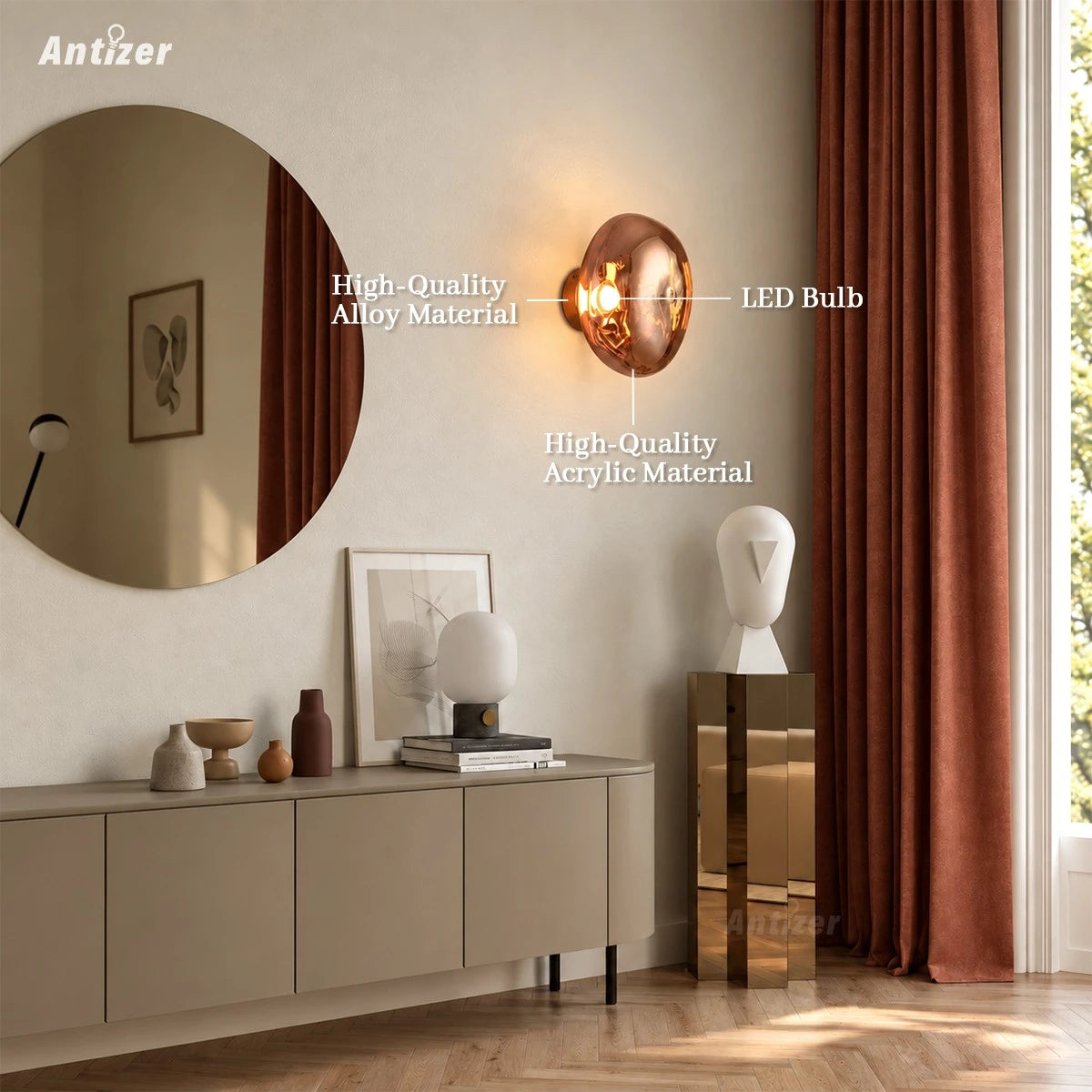 Antizer Lava Wall Lamp for Bedroom Living Room
