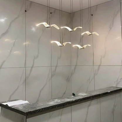Antizer Light Luxury Art Seagull Pendant Lamp for Living Room