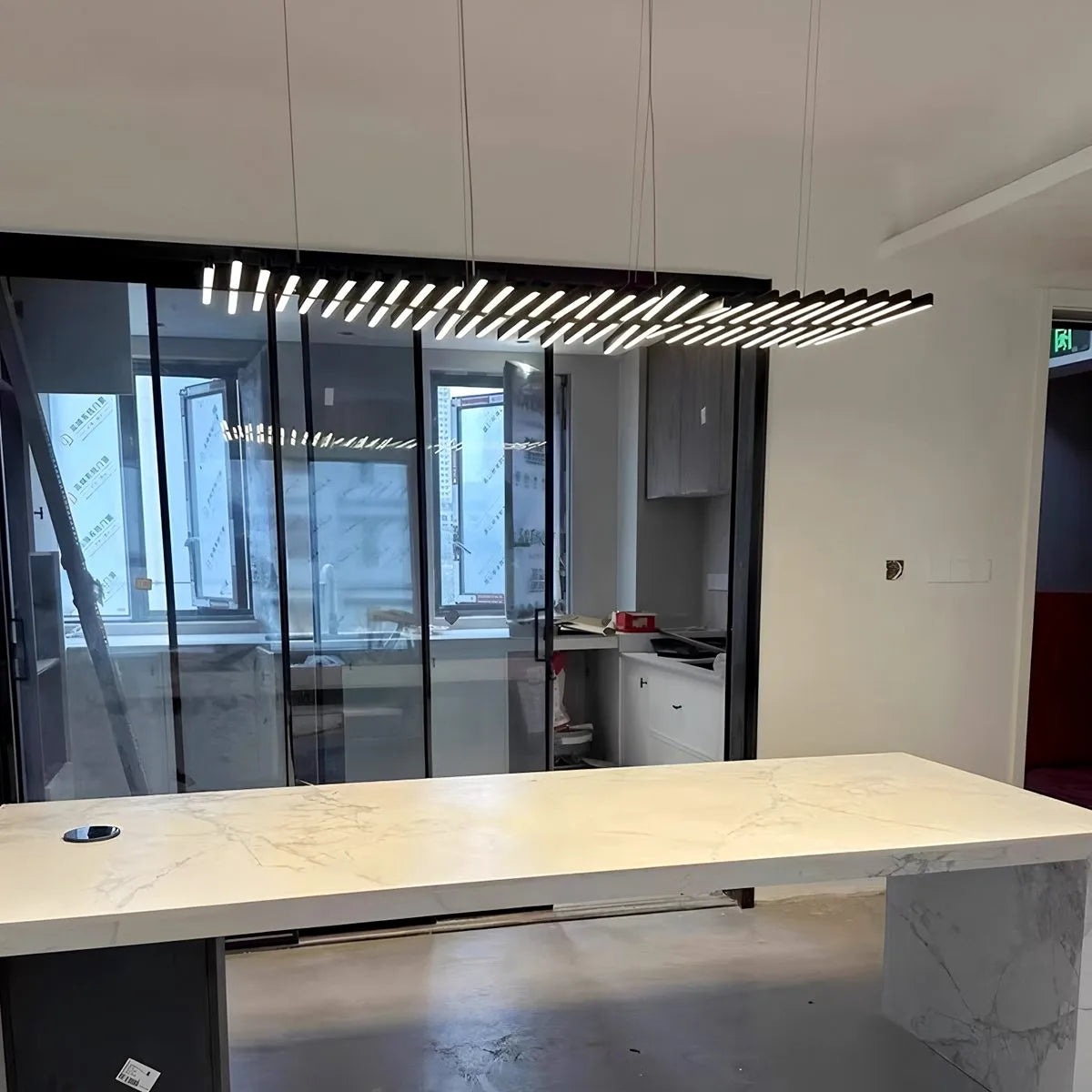 Antizer Linear Fish Bone Modeling Chandelier