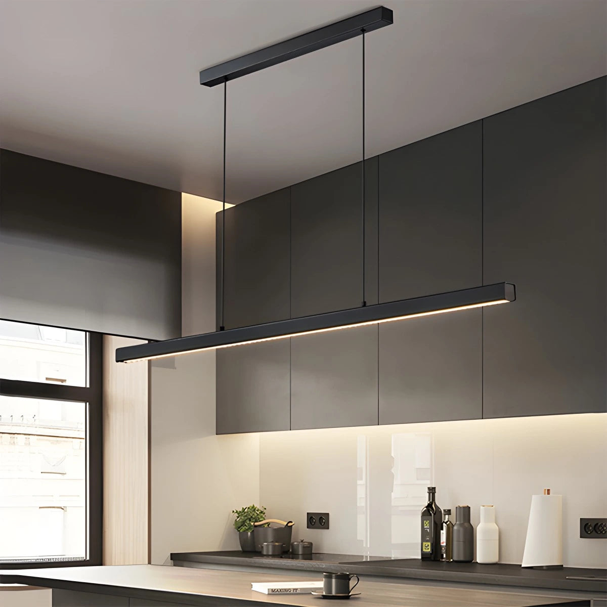 Antizer Modern Linear Pendant Light  for Kitchen Island