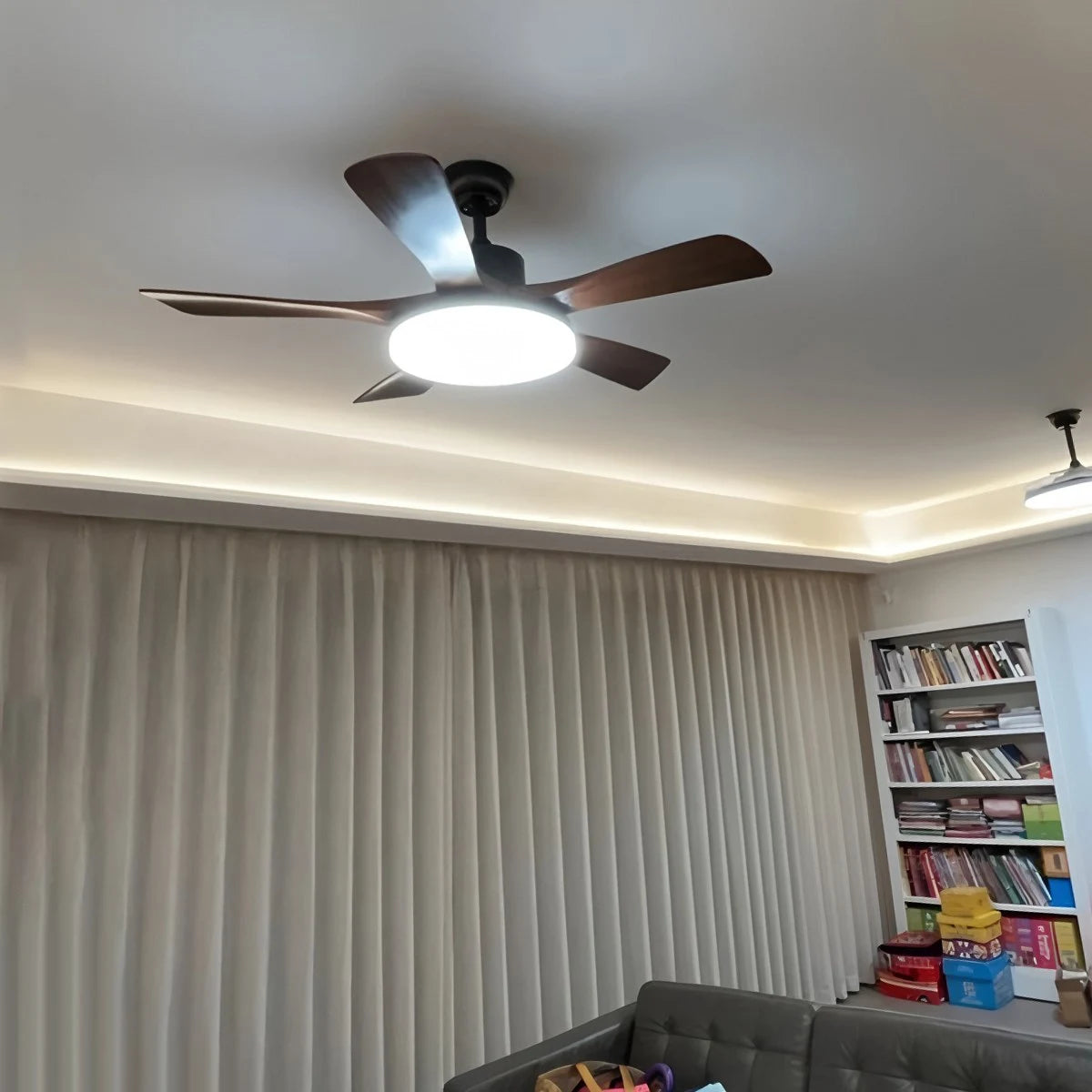 Antizer Living Room Minimalist Ceiling Fan with Light