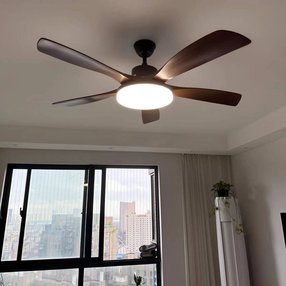 Antizer Living Room Minimalist Ceiling Fan with Light