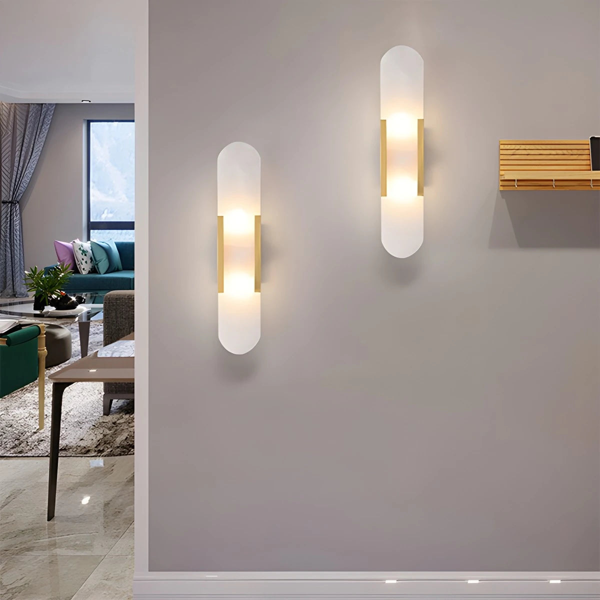 Antizer Luxury Spanish Alabaster Wall Sconce for Living Room