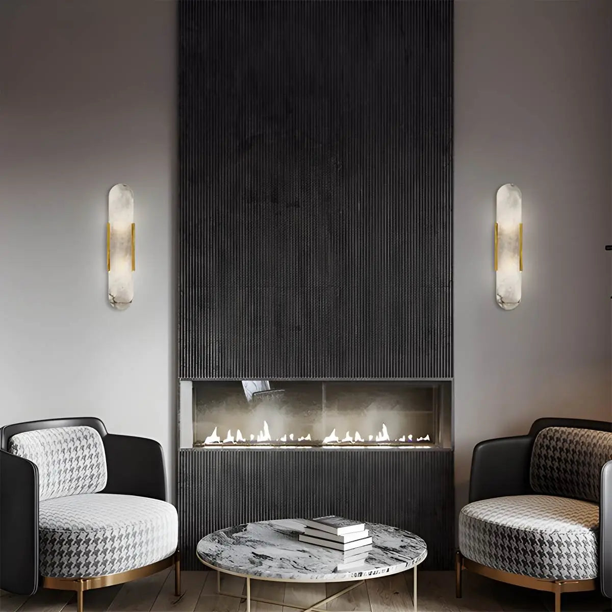 Antizer Luxury Spanish Alabaster Wall Sconce for Living Room