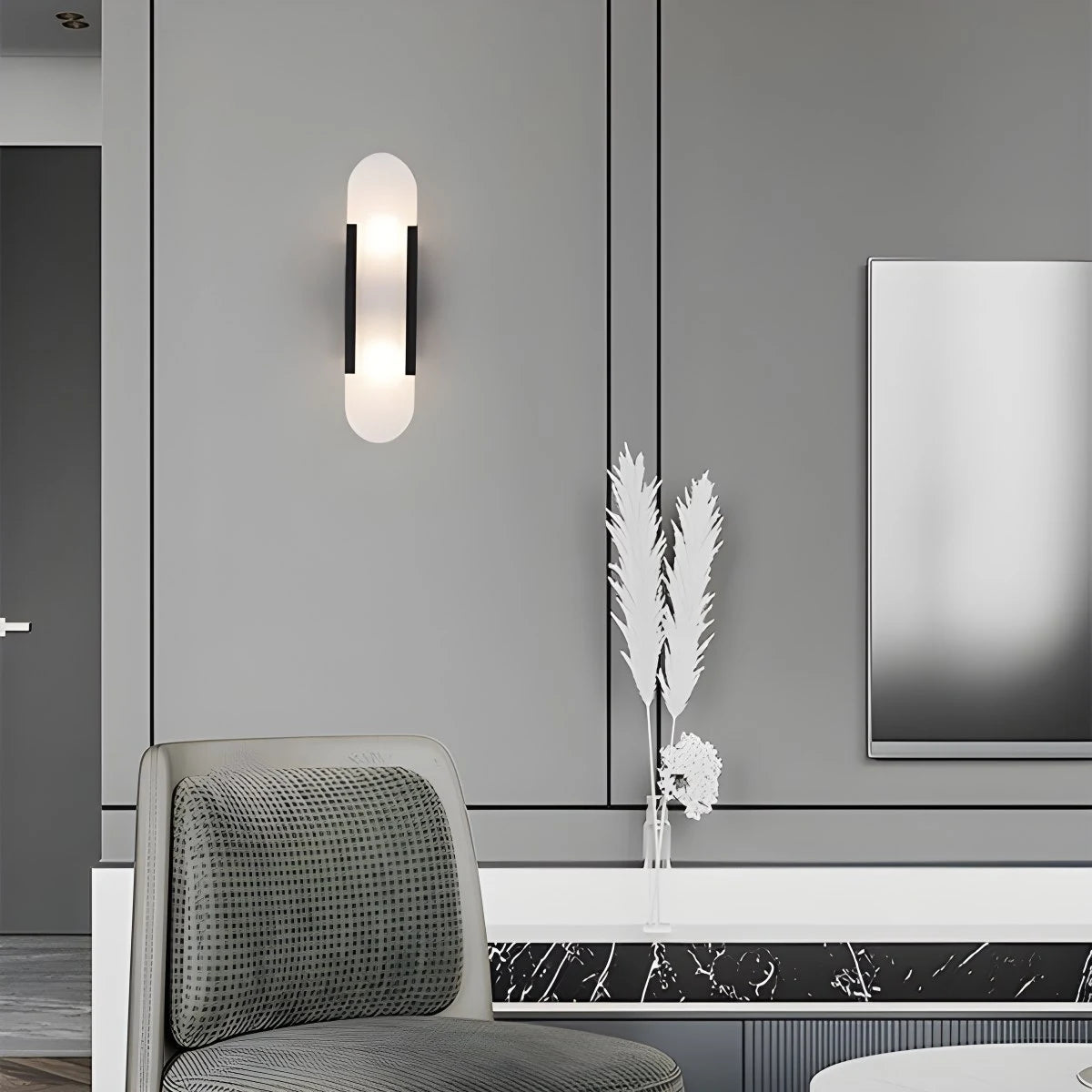 Antizer Luxury Spanish Alabaster Wall Sconce for Living Room