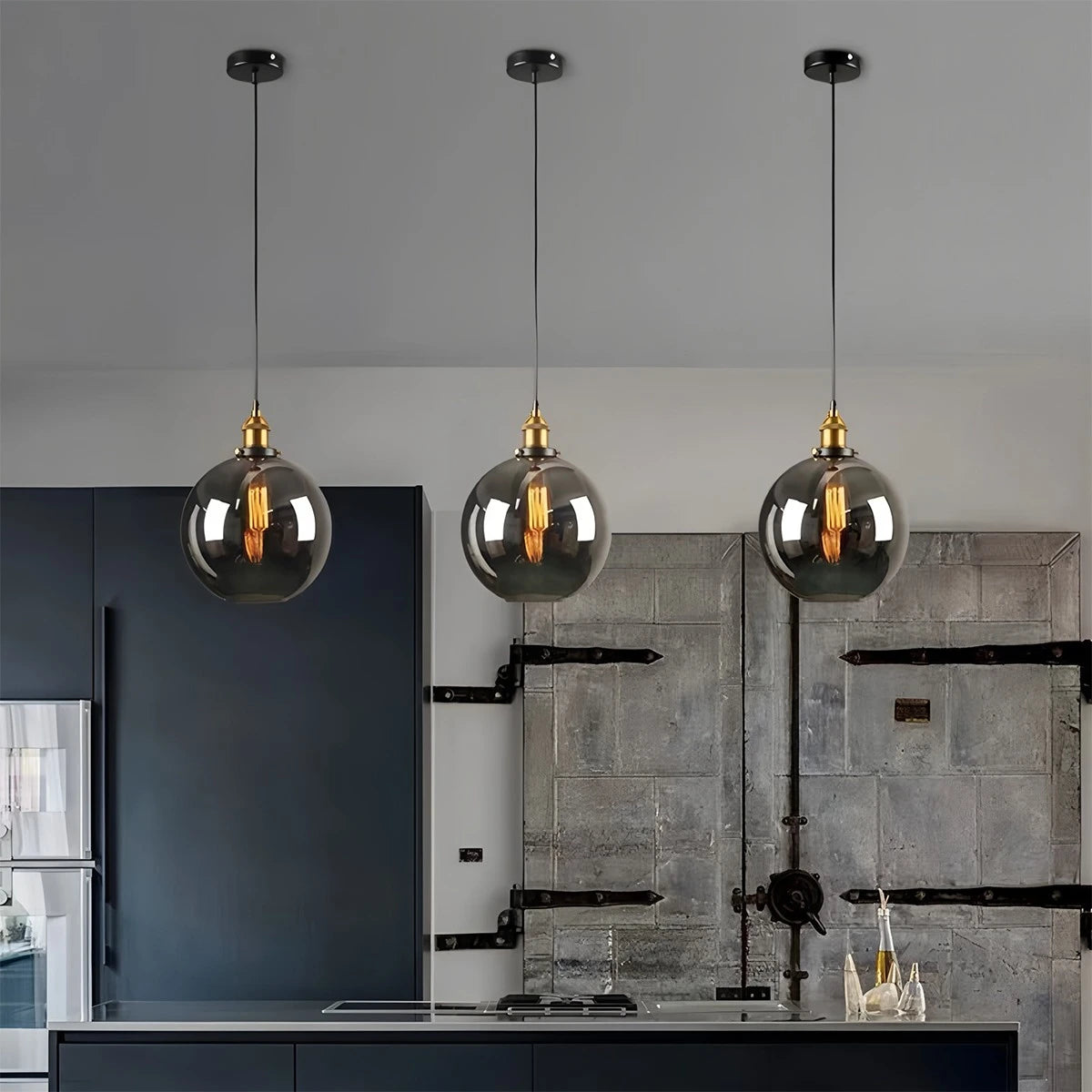 Antizer Mabel Glass Pendant Light for Kitchen Island