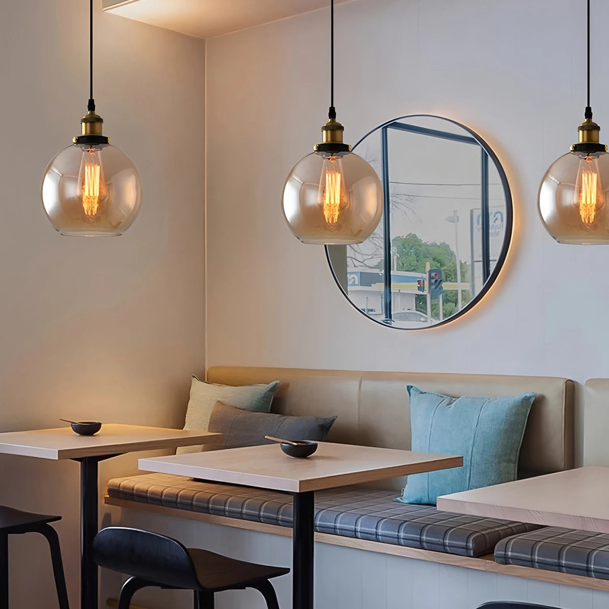 Antizer Mabel Glass Pendant Light for Kitchen Island