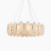 Antizer Modern Alabaster Round Chandelier