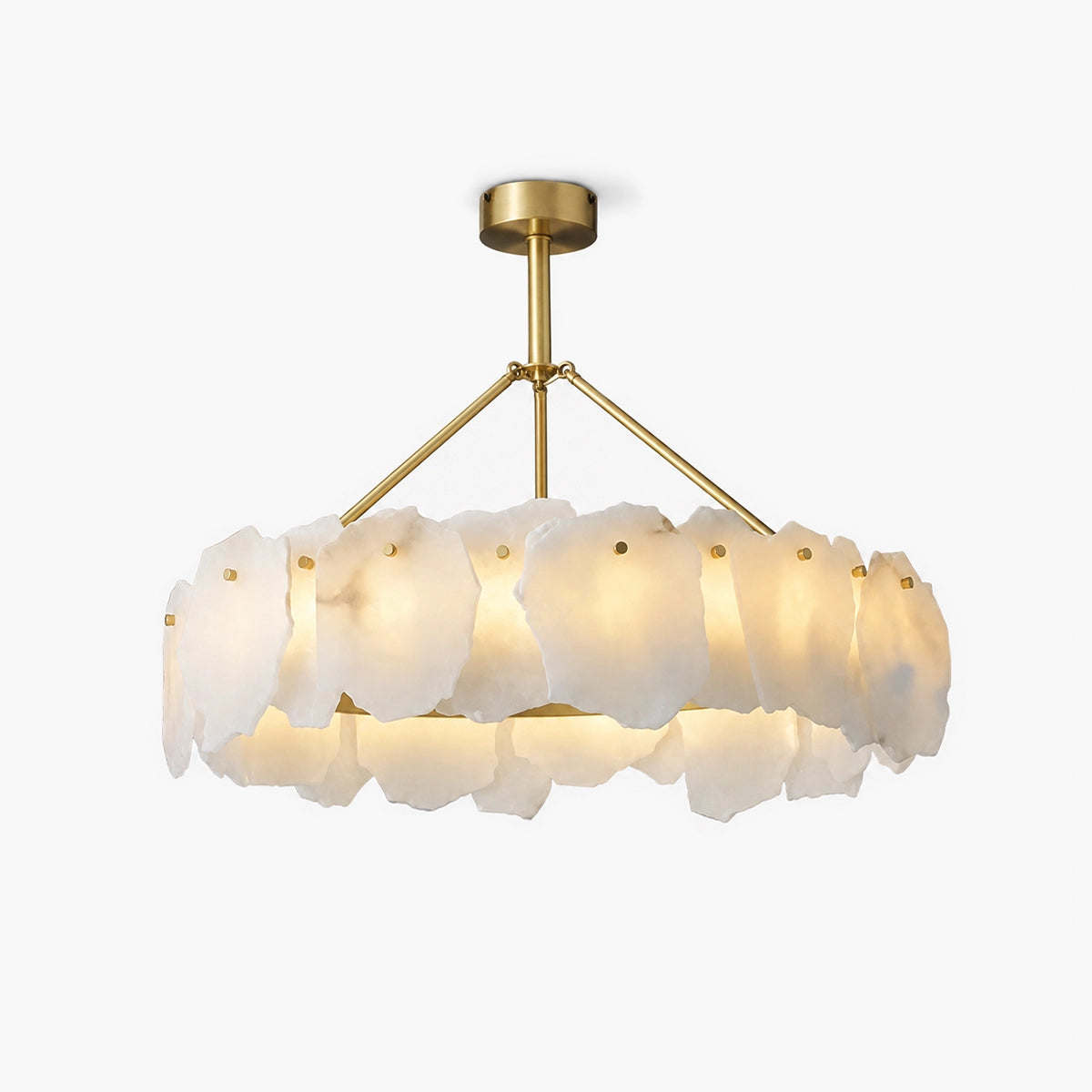Antizer Alabaster Modern Snowflake Chandelier