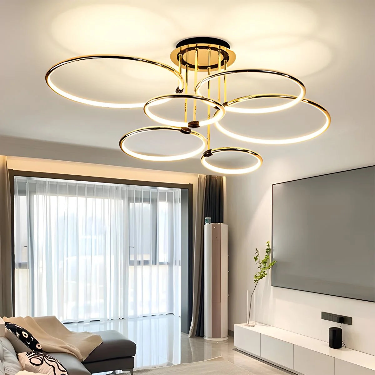 Antizer Metal Circular Chandelier Ceiling Lamp