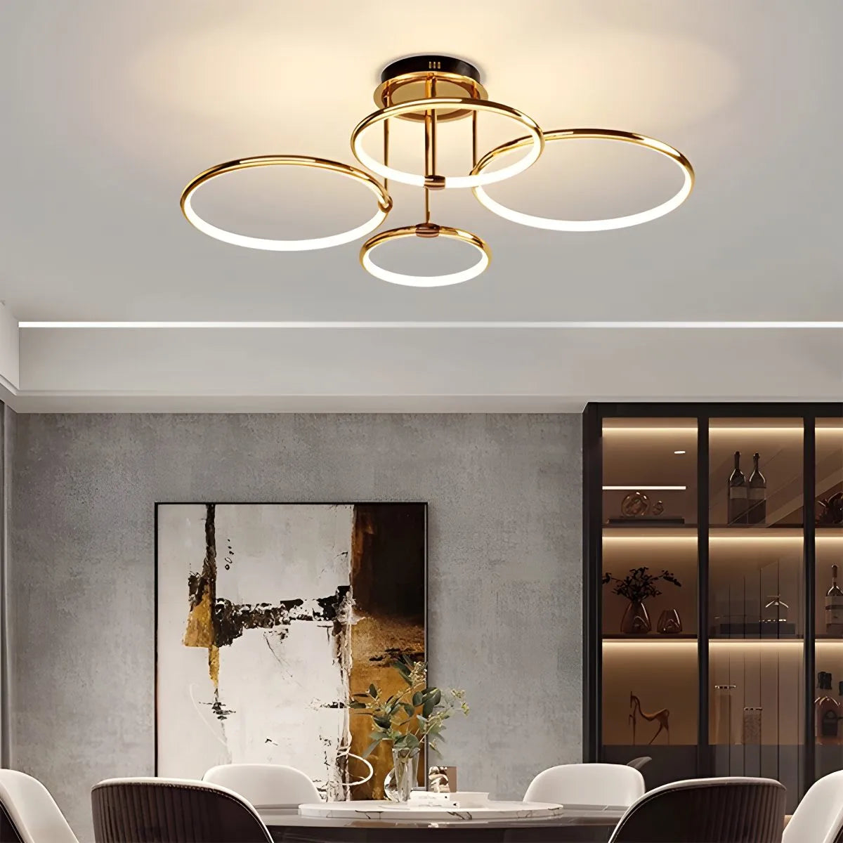Antizer Metal Circular Chandelier Ceiling Lamp