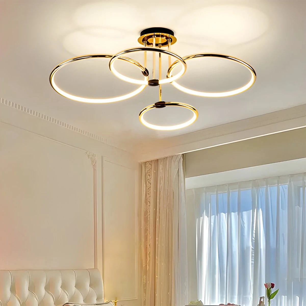 Antizer Metal Circular Chandelier Ceiling Lamp