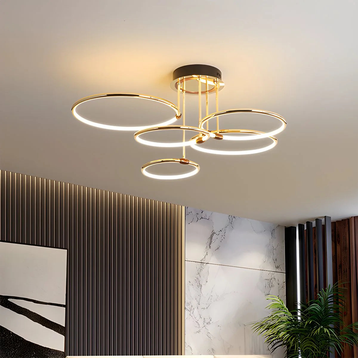 Antizer Metal Circular Chandelier Ceiling Lamp