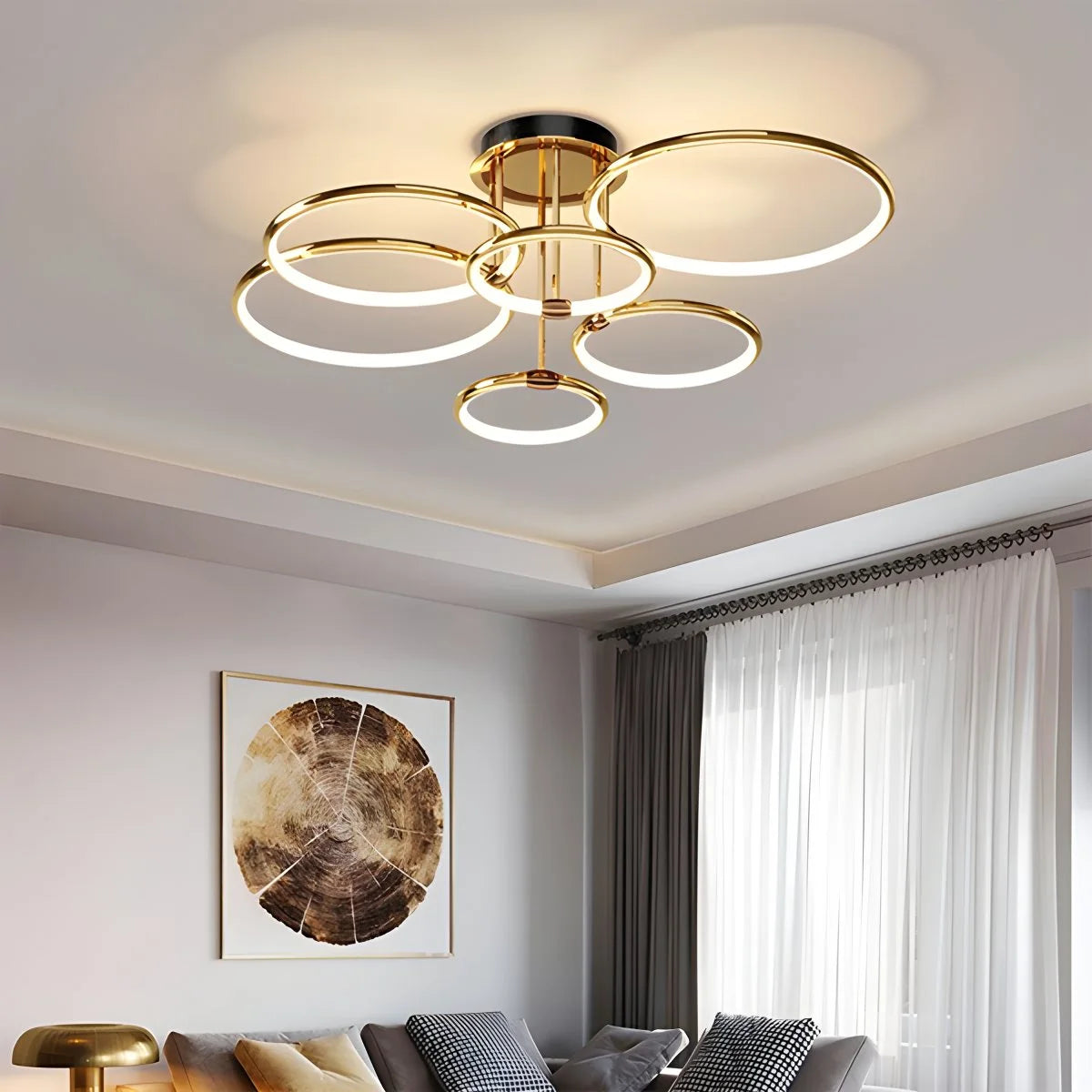 Antizer Metal Circular Chandelier Ceiling Lamp