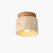Antizer Minimalist Cylinder Travertine Ceiling Light