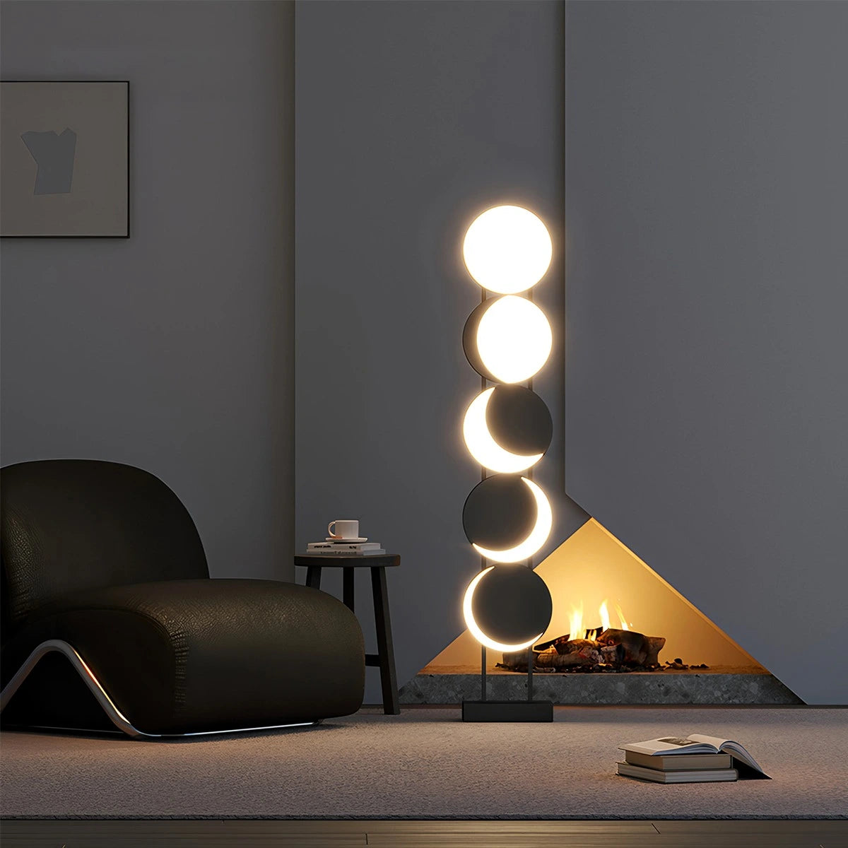 Antizer Minimalist Moon Phase Floor Lamp