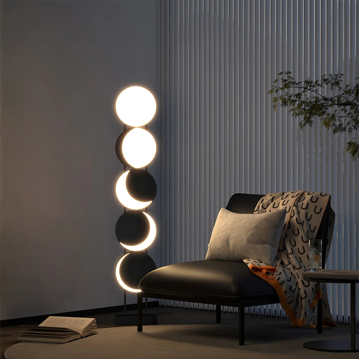 Antizer Minimalist Moon Phase Floor Lamp