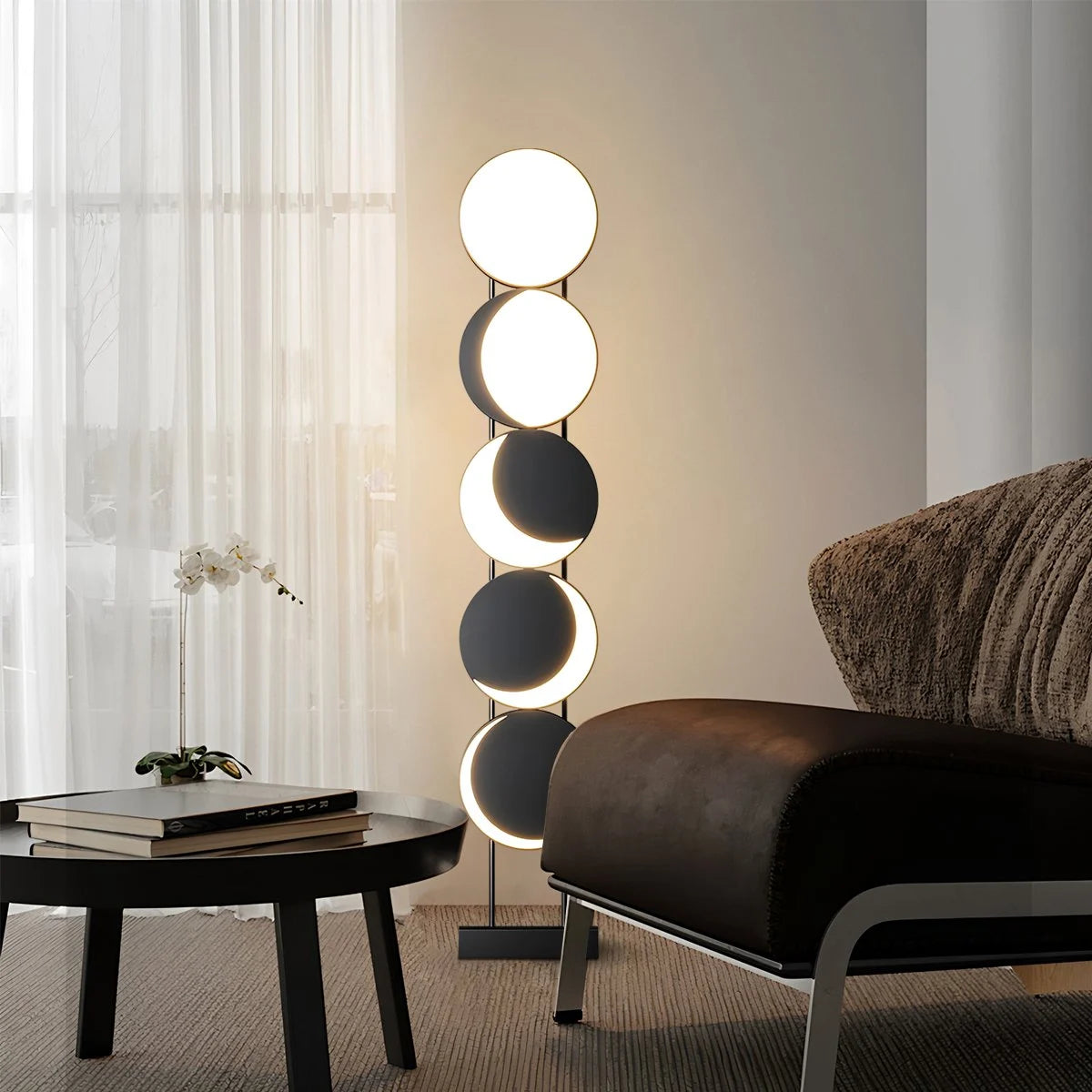 Antizer Minimalist Moon Phase Floor Lamp