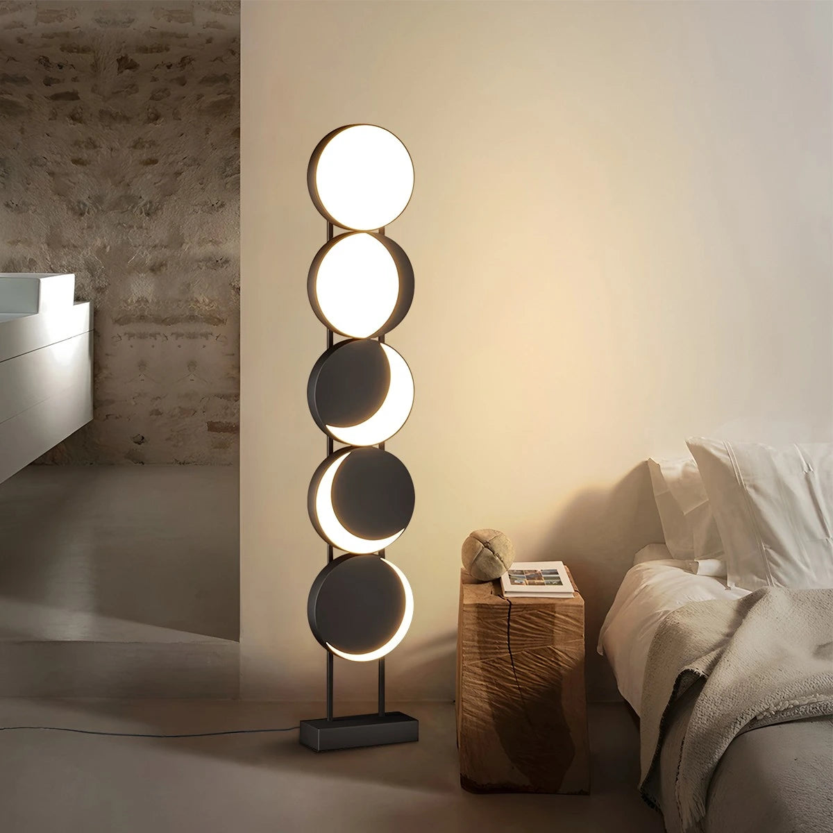 Antizer Minimalist Moon Phase Floor Lamp