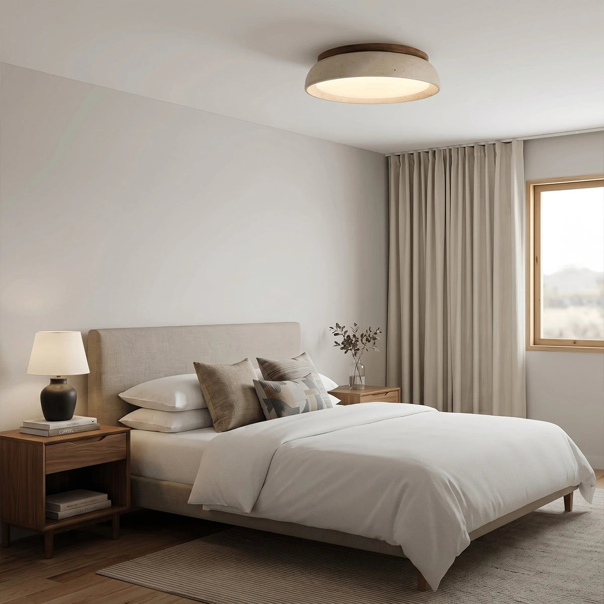 Antizer Minimalist Travertine Ceiling Light
